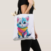 regenboogkat tote bag (Dichtbij)