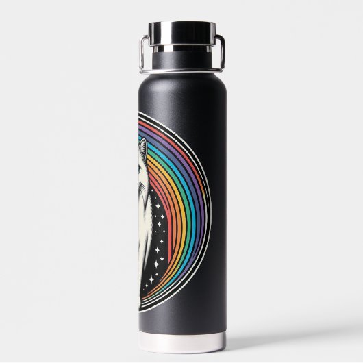 regenboogkat waterfles (Achterkant)