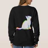 Regenboogkat, witte vulling, binnentekst trui (Achterkant)