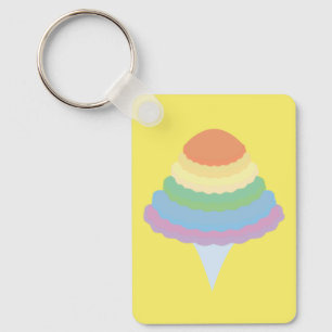 Regenboogkatoensuikerspin  sleutelhanger