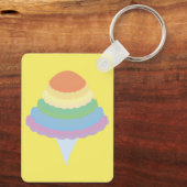 Regenboogkatoensuikerspin  sleutelhanger (Achterkant)