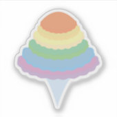 Regenboogkatoensuikerspin  sticker (Voorkant)