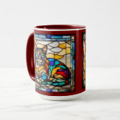 Regenboogkatten decoratieve mok (Voorkant links)