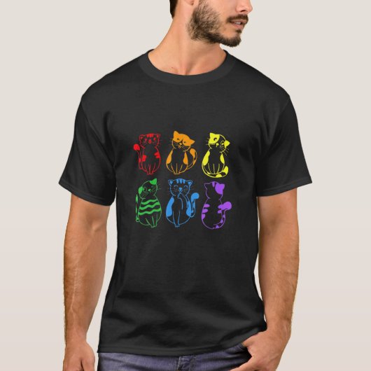 Regenboogkatten Lg T-shirt (Voorkant)