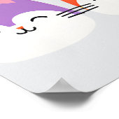 Regenboogkatten Minimalistische Wandkunst - Cute C Poster (Hoek)