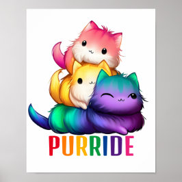 Regenboogkatten Purride Poster