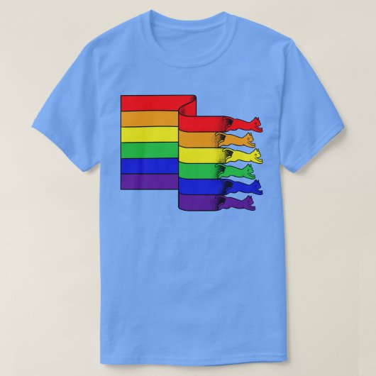 Regenboogkatten T-shirt (Design voorkant)