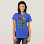 Regenboogkatten T-shirt (Voorkant volledig)