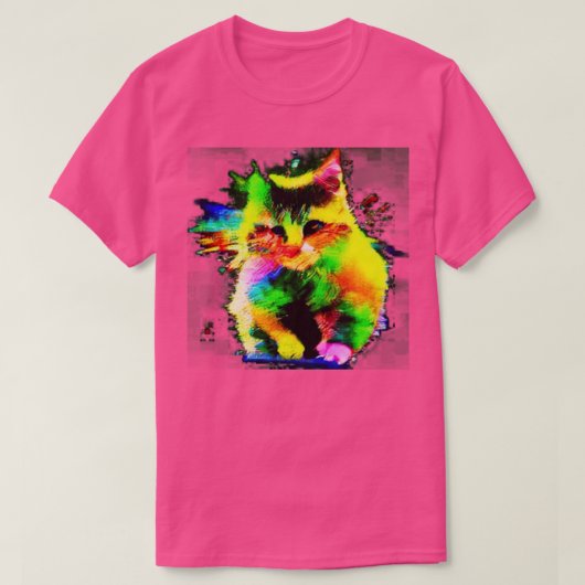 Regenboogkatten T-shirt (Design voorkant)