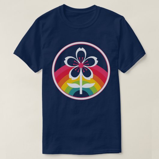 regenboogkers bloesem t-shirt (Design voorkant)