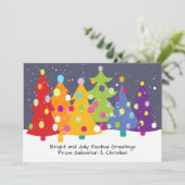 Regenboogkerstbomen Gay Pride LGBT Aankondiging (Staand voorkant)