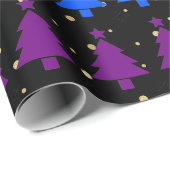 Regenboogkerstbomen LGBTQIA Cadeaupapier (Rol Hoek)