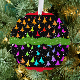 Regenboogkerstbomen Ornament Kaart