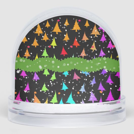 Regenboogkerstbomen Sneeuwbol (Voorkant)