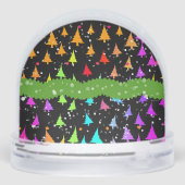 Regenboogkerstbomen Sneeuwbol (Achterkant)