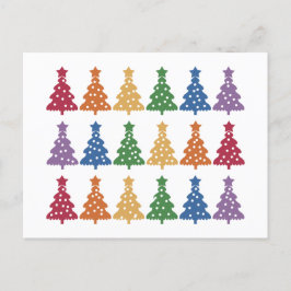 Regenboogkerstboom Briefkaart