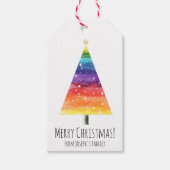 Regenboogkerstboom Cadeaulabel (Voorkant)