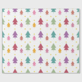 Regenboogkerstboom Cadeaupapier (Vlak)