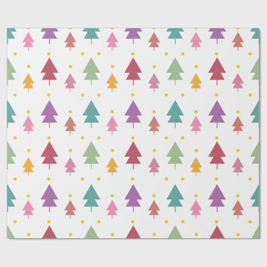 Regenboogkerstboom Cadeaupapier (Vlak)