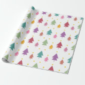 Regenboogkerstboom Cadeaupapier (Uitgerold)
