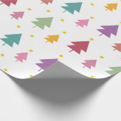 Regenboogkerstboom Cadeaupapier (Hoek)