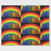 Regenboogkerstboom Cadeaupapier (Vlak)