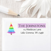 Regenboogkerstboom Etiket (Insitu)