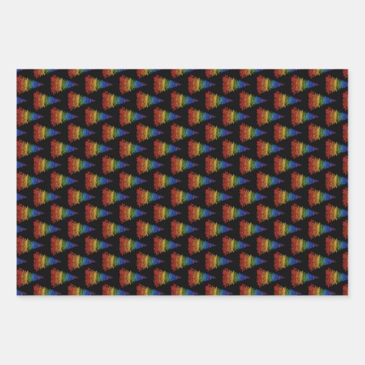 Regenboogkerstboom Inpakpapier Vel (Voorkant 2)
