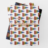 Regenboogkerstboom Inpakpapier Vel (In situ)