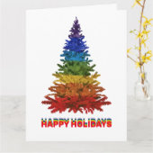 Regenboogkerstboom Kaart (Gele Bloem)