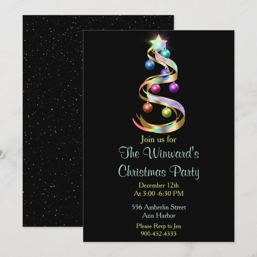 Regenboogkerstboom Kaart (Voorkant / Achterkant)