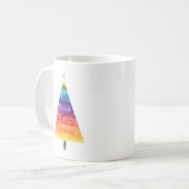 Regenboogkerstboom Koffiemok (Voorkant links)