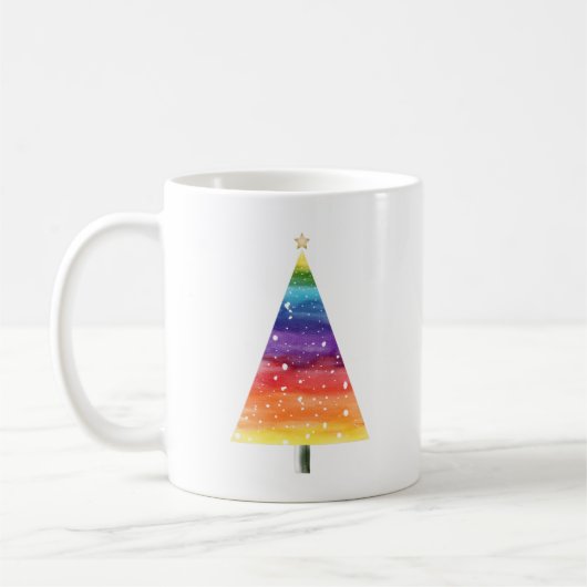 Regenboogkerstboom Koffiemok (Links)