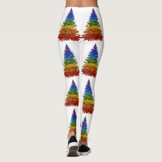 regenboogkerstboom leggings (Achterkant)