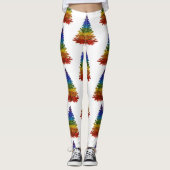 regenboogkerstboom leggings (Voorkant)