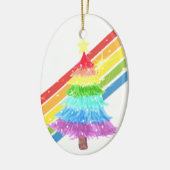 Regenboogkerstboom LGBTQ Keramisch Ornament (Links)