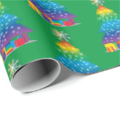 Regenboogkerstboom LGBTQ Pride Wrapping Paper Cadeaupapier (Rol Hoek)