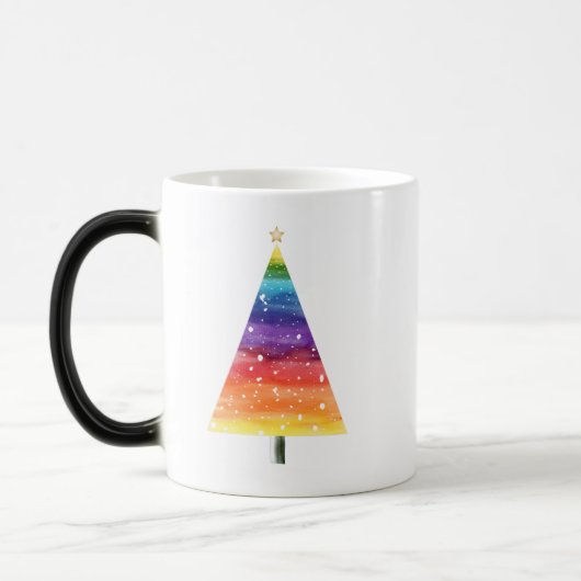 Regenboogkerstboom Magische Mok (Links)