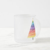 Regenboogkerstboom Matglas Koffiemok (Voorkant rechts)