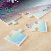 Regenboogkerstboom met garneringen legpuzzel (Zijkant)