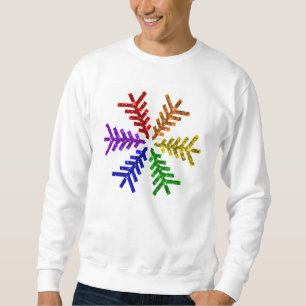 Regenboogkerstboom Snowflake Sweatshirt