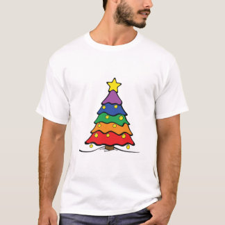 regenboogkerstboom t-shirt