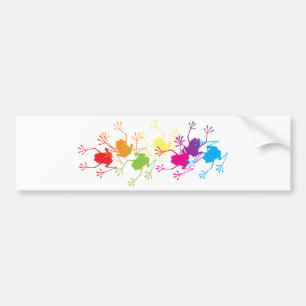 Regenboogkikkers Bumpersticker