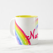 Regenboogkinderen 7 letter naam mok (Voorkant links)