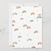 Regenboogkinderen Birthday Party Kaart (Achterkant)