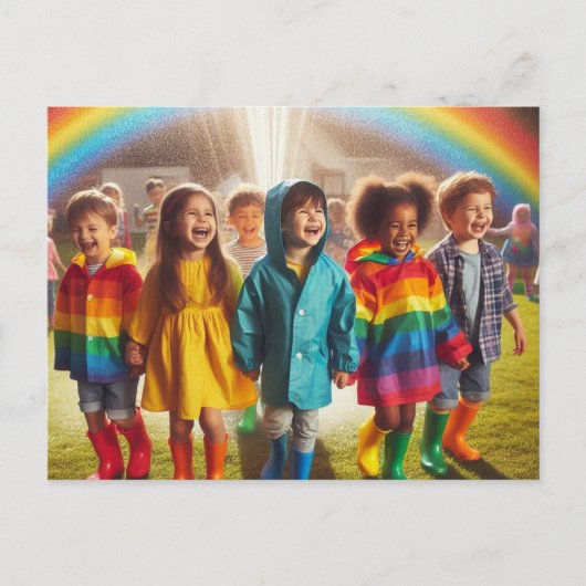 Regenboogkinderen Briefkaart (Voorkant)
