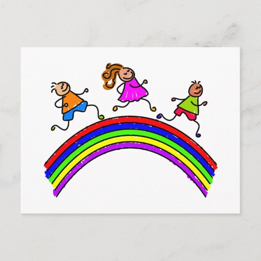 RegenboogKinderen Briefkaart (Voorkant)