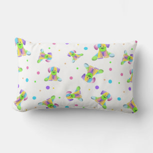 regenboogkinderen hond puppy polka stip helder leu kussen