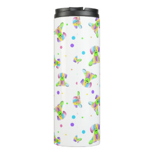 regenboogkinderen hond puppy polka stip helder leu thermosbeker