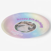 regenboogkinderen op zaterdag papieren bordje (Gekanteld)